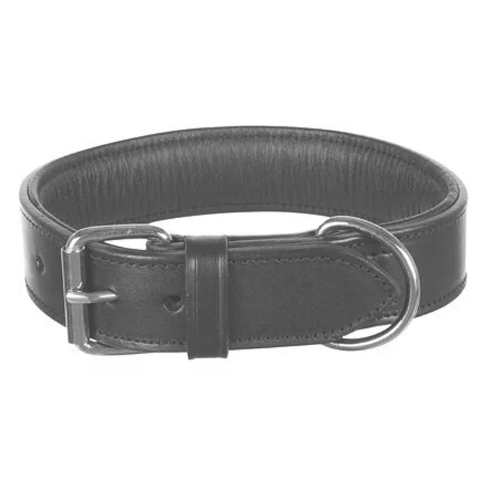 Hlavný obrázok produktu Obojek ACTIVE kožený - černý L-XL:55-65cm/40mm
