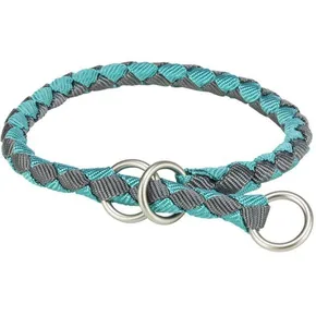 Obojek CAVO kulatý polostahovací, aqua/grafit XS-S: 25-31cm/ o12mm