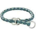 Obojok CAVO okrúhly polostahovací, petrolejová/šalvia M-L: 43-51 cm / o18 mm