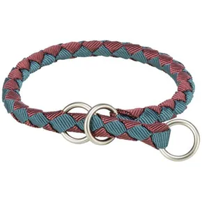 Obojek CAVO kulatý polostahovací, sangria/petrolejováL: 47-55cm/ o18mm