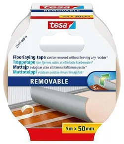 Obojstranná podlahová páska Removable 55729 odstrániteľná bez stôp, 50 mm x 5 m, TESA