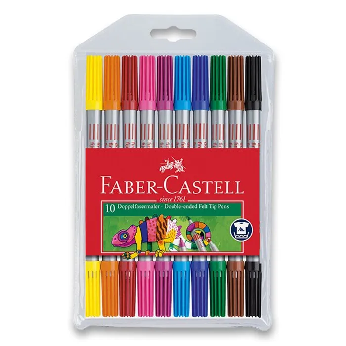 Hlavný obrázok produktu Oboustranné dětské fixy Faber-Castell - 10 barev
