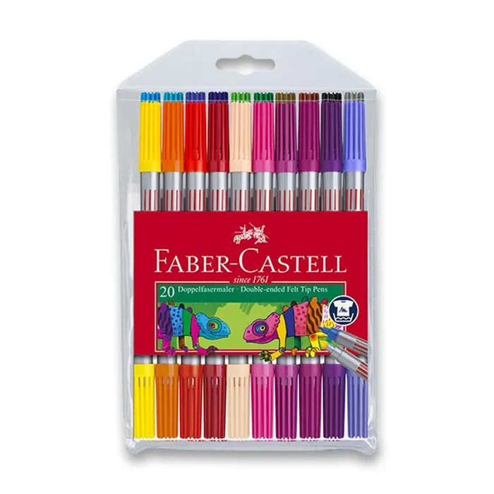 Hlavný obrázok produktu Oboustranné Dětské fixy Faber-Castell - 20 barev