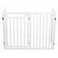 Ďalší obrázok produktu Ochranná bariéra s otváracími dvierkami 60-160 x 81 cm biela