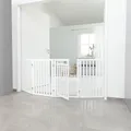 Ďalší obrázok produktu Ochranná bariéra s otváracími dvierkami 60-160 x 81 cm biela
