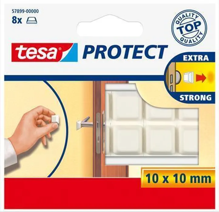 Hlavný obrázok produktu Ochranné nárazníky "Protect® 57899", bílá, 10 mm x 10 mm TESA