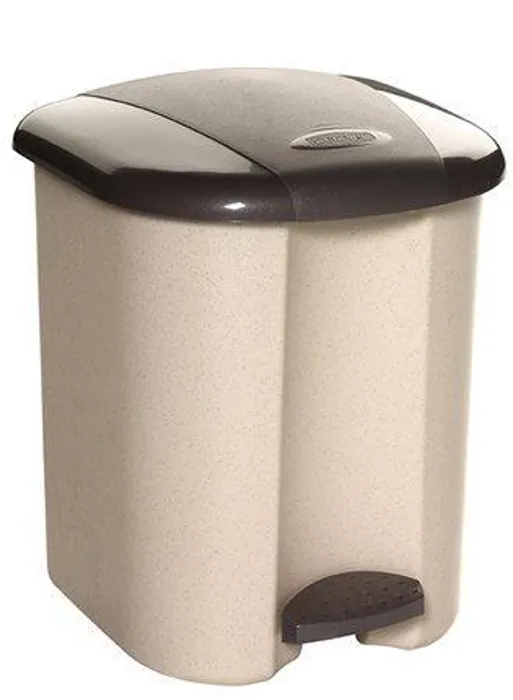 Hlavný obrázok produktu Odpadkový koš, hnědá/béžová, pedálový, plastový, 15 l, CURVER