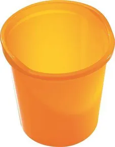 Odpadkový kôš, oranžový, priehľadný, 13 l, HELIT