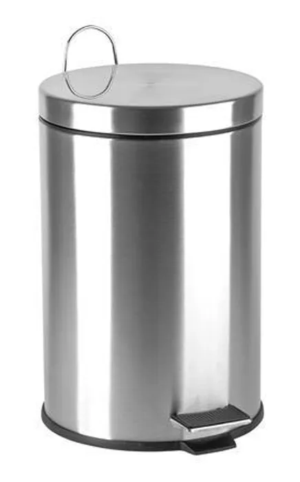 Hlavný obrázok produktu Odpadkový koš, pedálový, kovový, 12 l, chromovaný