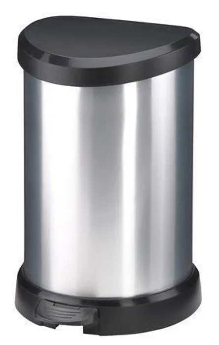 Hlavný obrázok produktu Odpadkový koš, pedálový, plastový, 20 l, CURVER, černo/stříbrný