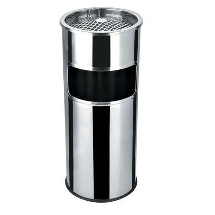 Hlavný obrázok produktu Odpadkový koš s popelníkem, kovový, inox