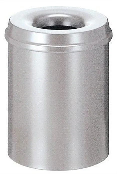 Hlavný obrázok produktu Odpadkový koš, samozhášecí, kovový, kulatý, VEPA BINS, stříbrný