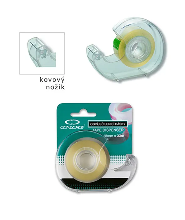Hlavný obrázok produktu Odvíječ lepicí pásky CONCORDE Praktik,18mmx33m