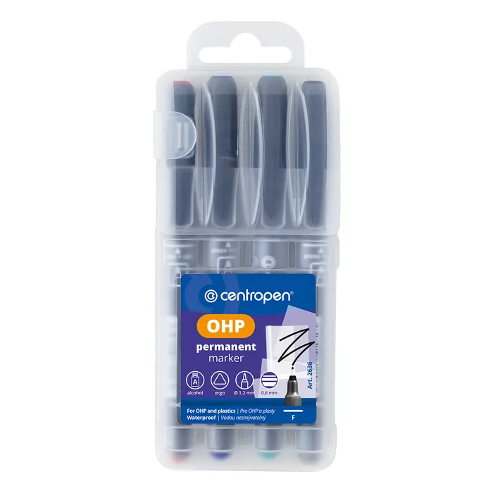 Hlavný obrázok produktu OHP permanentní popisovač 0,6 mm Centropen 2636 F sada 4 barev