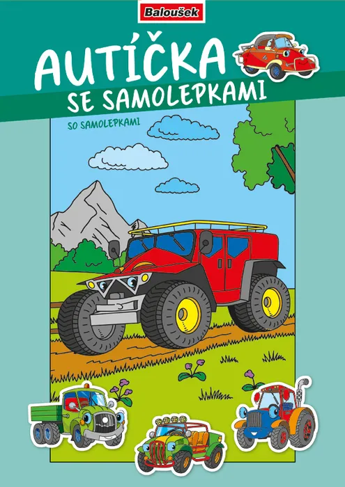 Hlavný obrázok produktu Omalovánka - A4 - se samolepkami - Autíčka