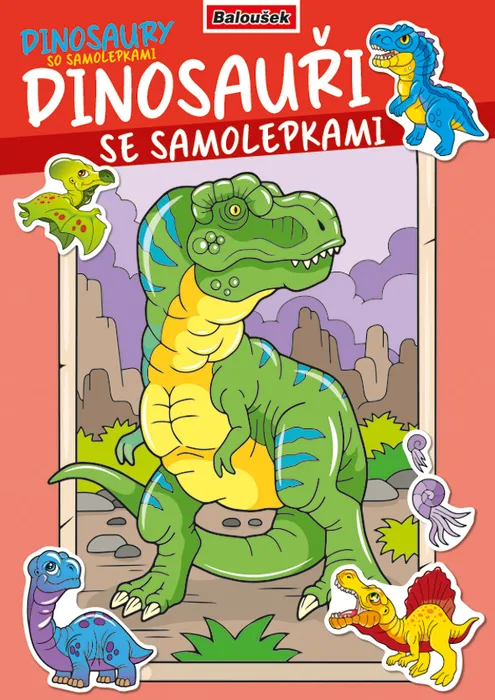 Hlavný obrázok produktu Omalovánka - A4 - se samolepkami - Dinosauři