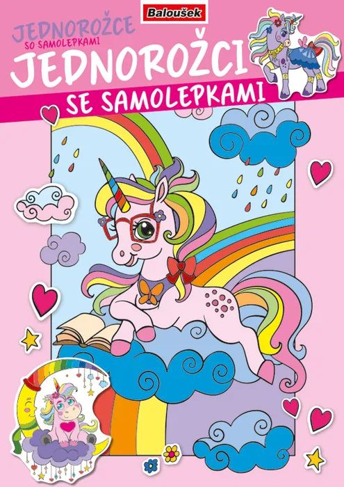 Hlavný obrázok produktu Omalovánka - A4 - se samolepkami - Jednorožci