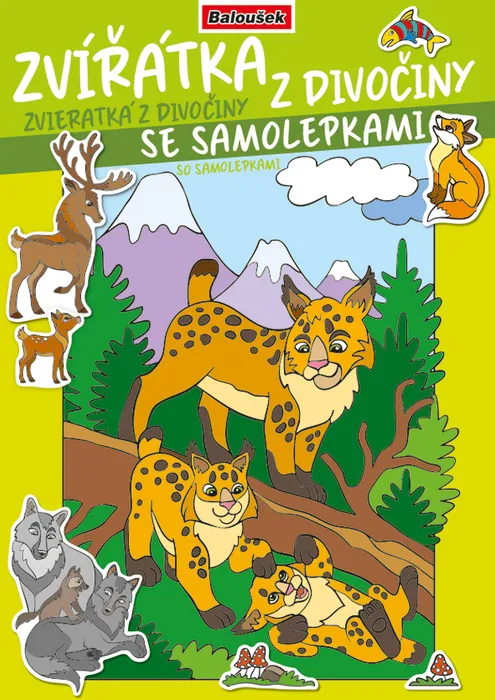 Hlavný obrázok produktu Omalovánka - A4 - se samolepkami - Zvířátka z lesa