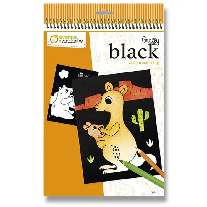 Hlavný obrázok produktu Omalovánky Avenue Mandarine Graffy Black Zvířátka