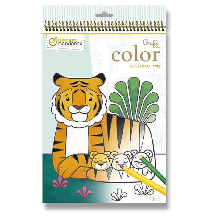 Hlavný obrázok produktu Omalovánky Avenue Mandarine Graffy Color Divoká zvířátka