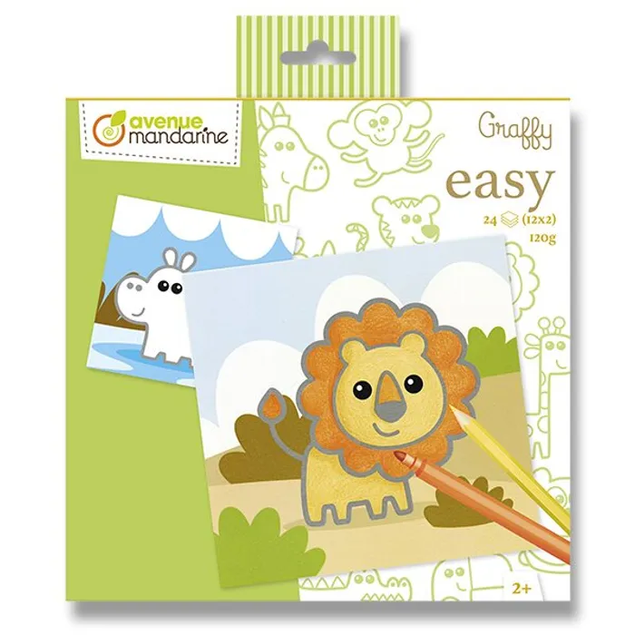 Hlavný obrázok produktu Omalovánky Avenue Mandarine Graffy Easy Divoká zvířátka