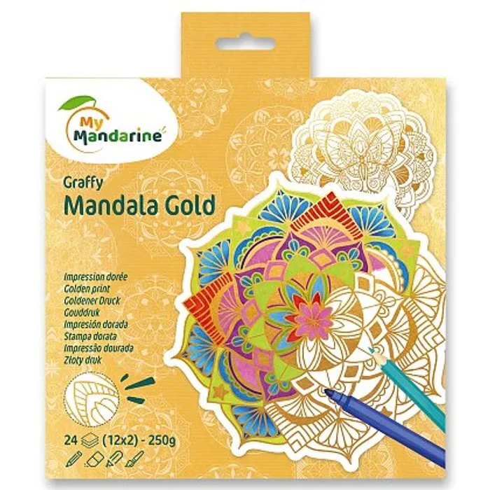 Hlavný obrázok produktu Omalovánky Avenue Mandarine Graffy Mandala Gold