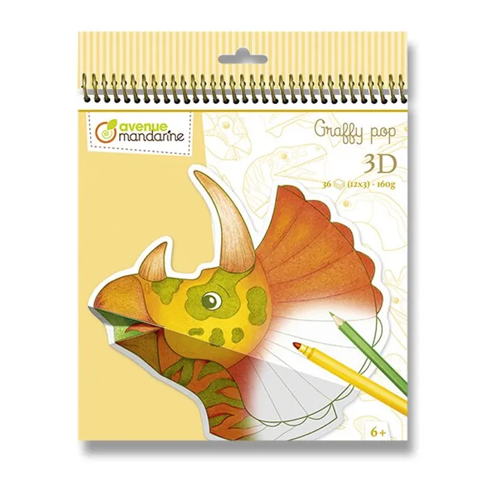 Hlavný obrázok produktu Omalovánky Avenue Mandarine Graffy Pop Mandala 3D Dinosaurus