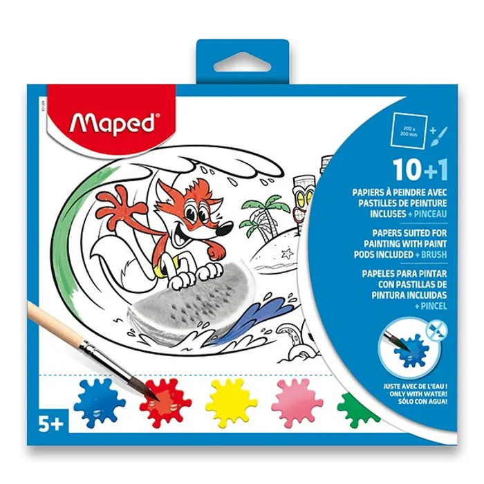 Hlavný obrázok produktu Omalovánky Maped s paletou barev a štětcem 200 x 240 mm, mix motivů