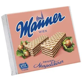 Oblátky Manner Neapolitan, kakaové-orieškové, 75g