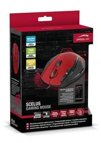 Optická káblová myš "Scelus", čierno-červená, USB, herná, SPEEDLINK