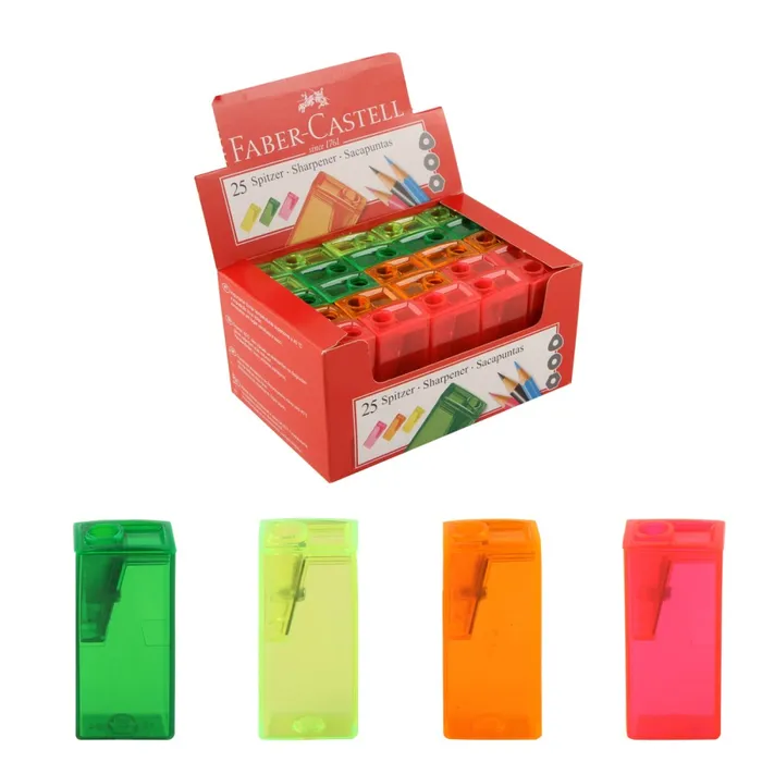 Hlavný obrázok produktu Ořezávátko Faber-Castell Flue - s odpadní nádobkou 1 otvor, mix barev