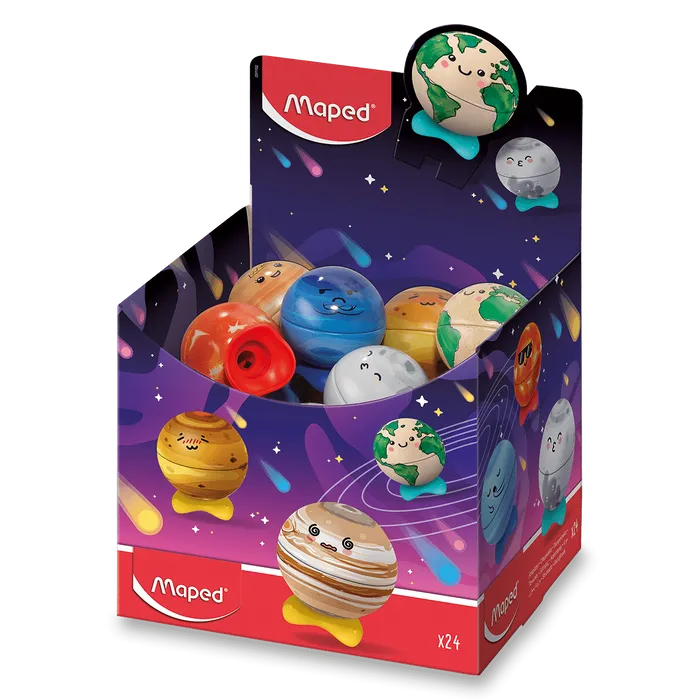 Hlavný obrázok produktu Ořezávátko Maped Planet - 1 otvor, mix motivů, 1 ks