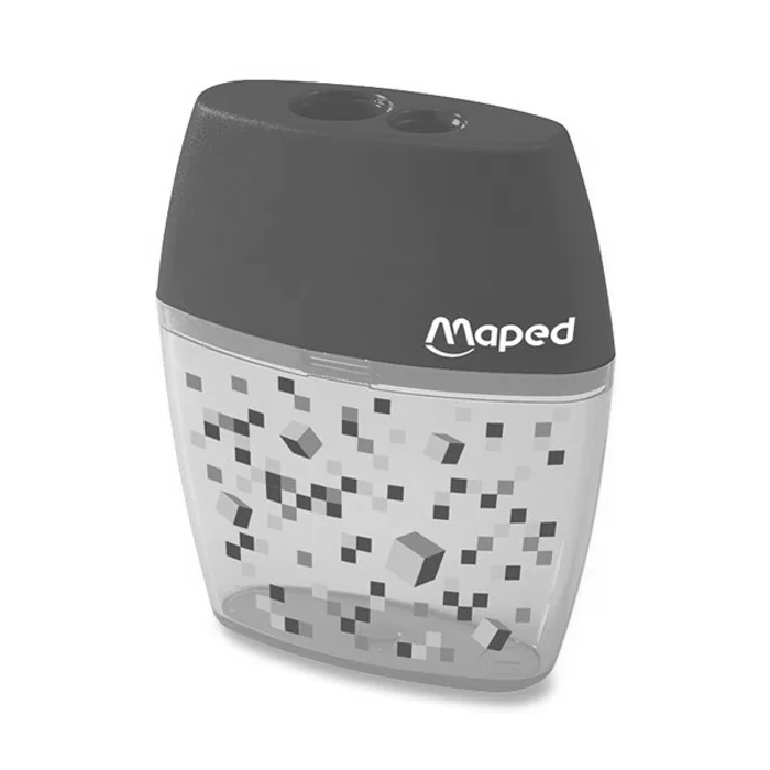 Hlavný obrázok produktu Ořezávátko Maped Shaker Pixel Party - s odpadní nádobkou stojánek, 20 ks, 2 otvory