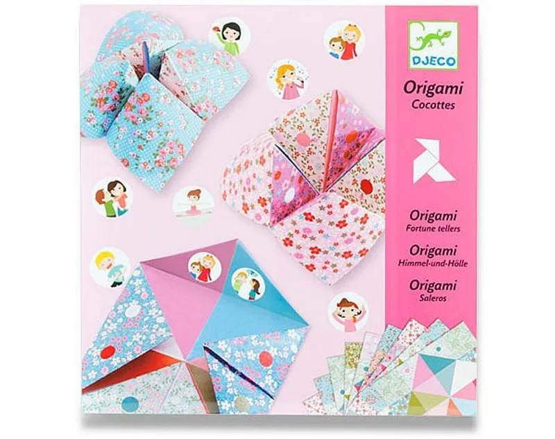 Hlavný obrázok produktu Origami skládačka Djeco - Nebe, peklo, ráj růžová sada
