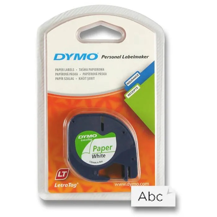 Hlavný obrázok produktu Originální pásky Dymo pro štítkovač LetraTag bílá papírová