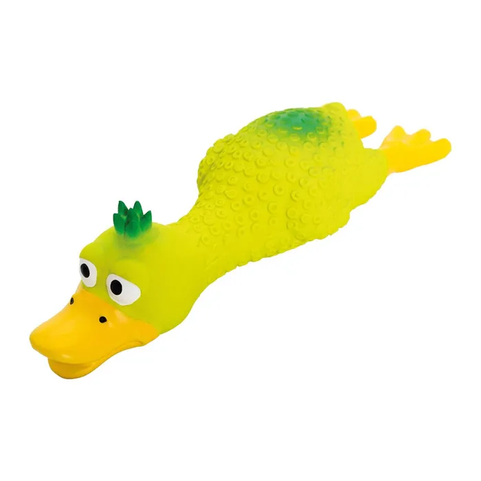 Hlavný obrázok produktu Oškubaná kachna s čupřinou, ležící, se zvukem, 18 cm, zelená, HipHop