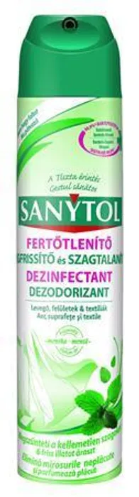 Hlavný obrázok produktu Osvěžovač vzduchu, mentolová vůně, dezinfekční, 300 ml, SANYTOL