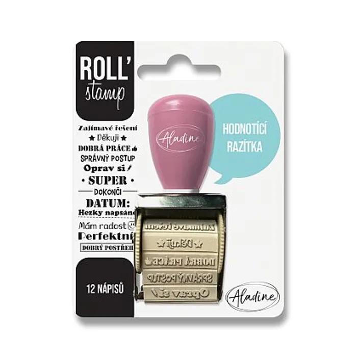 Hlavný obrázok produktu Otočné razítko s nápisy Aladine Roll' Stamp - Hodnoticí razítka
