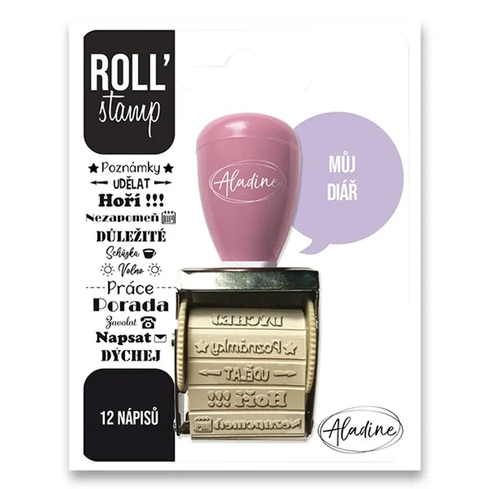 Hlavný obrázok produktu Otočné razítko s nápisy Aladine ROLL Stamp Můj diář