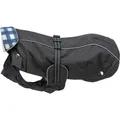 Outdoorový kabátik ROUEN 2v1, strih buldog, čierna / modrá S: 34cm, hruď: 40-66cm, krk: 42-48cm