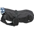 Outdoorový kabátik ROUEN 2v1, strih buldog, čierna / modrá S: 34cm, hruď: 40-66cm, krk: 42-48cm