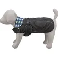 Outdoorový kabátik ROUEN 2v1, strih buldog, čierna / modrá S: 34cm, hruď: 40-66cm, krk: 42-48cm