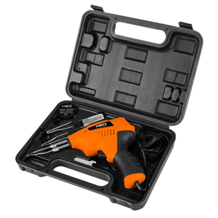 Hlavný obrázok produktu Pájecí pistole s kufříkem 200W, NEO TOOLS 19-152, nastavitelná teplota, ergonomická