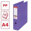 Zakladač pákový Standard, ochranné spodné kovanie, fialová, 75 mm, A4, PP, ESSELTE