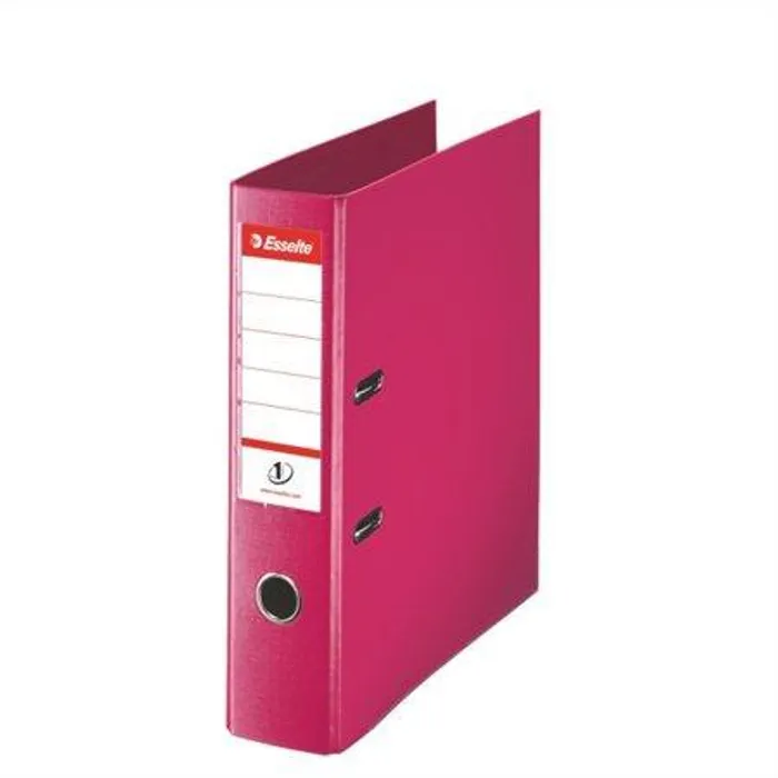 Hlavný obrázok produktu Pákový pořadač "Standard", ochranné spodní kování, fialová (fuchsie), 75 mm, A4,PP,ESSELTE