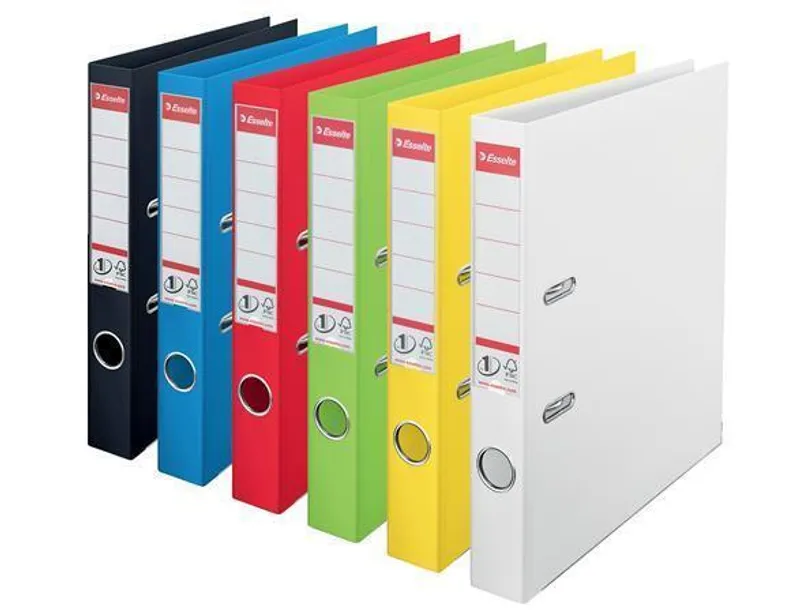 Hlavný obrázok produktu Pákový pořadač "Standard", ochranné spodní kování, Vivida černá, 50 mm, A4, PP, ESSELTE