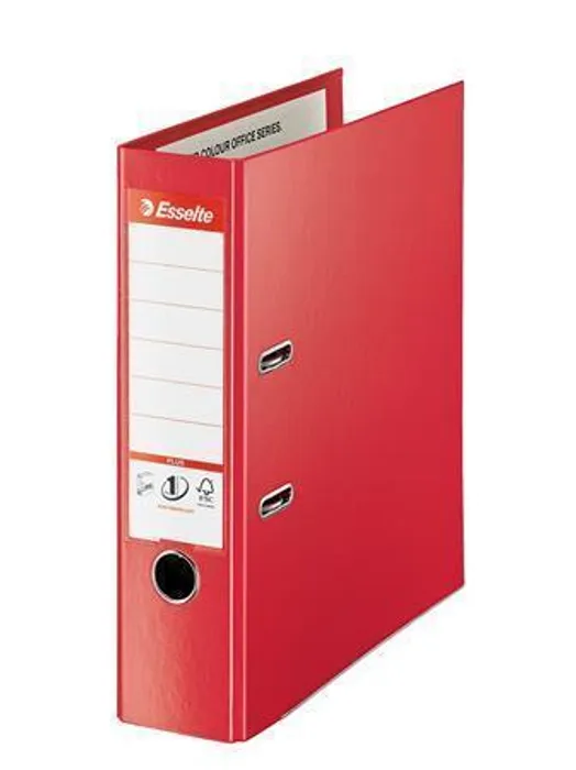 Hlavný obrázok produktu Pákový pořadač "Standard Plus", ochranné spodní kování, Vivida červená, 80 mm, A4, PP, ESS