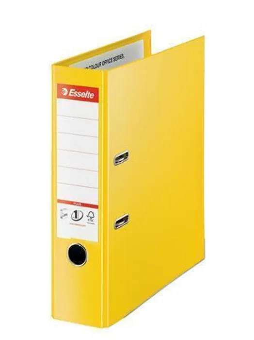 Hlavný obrázok produktu Pákový pořadač "Standard Plus", ochranné spodní kování, Vivida žlutá, 80 mm, A4, PP, ESSEL