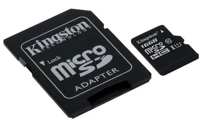 Hlavný obrázok produktu Paměťová karta Micro SD, 16GB, Class 10, s adaptérem, KINGSTON