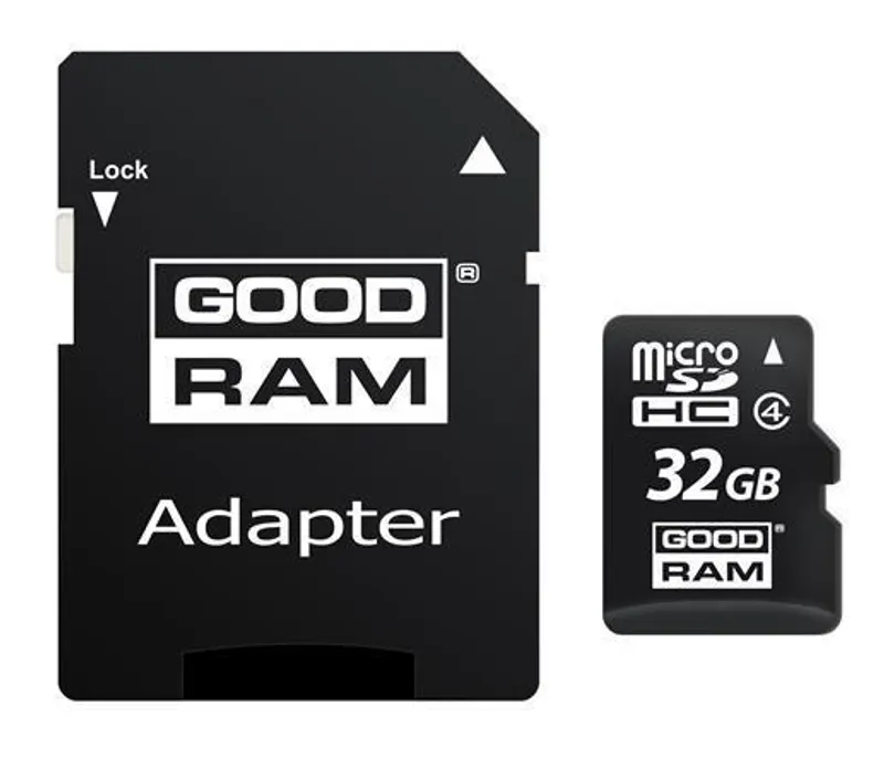 Hlavný obrázok produktu Paměťová karta Micro SDHC, 32GB, Class 4, s adaptérem, GOODRAM